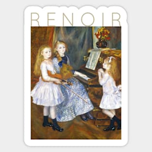 Auguste Renoir - Three girls, violin and piano Sticker